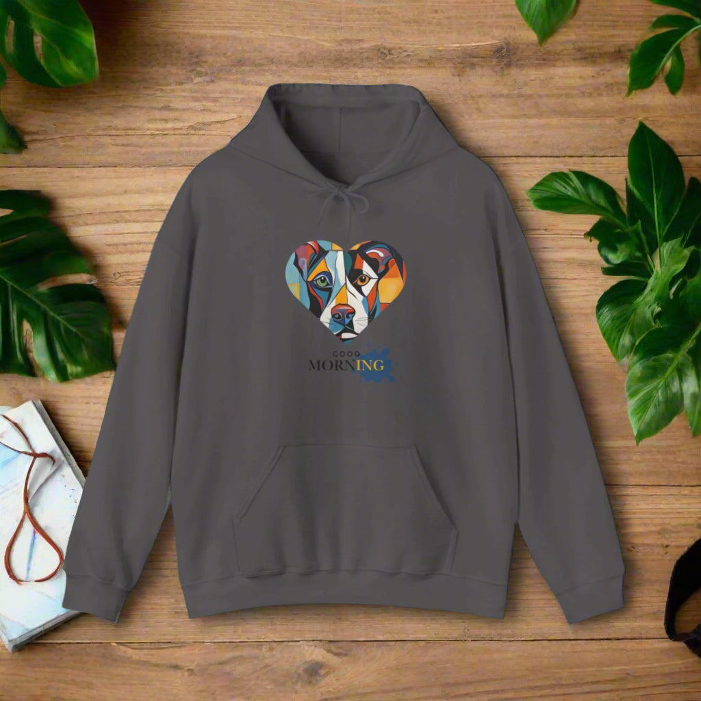 lighter gray good morning dog abstract design og walking clothes