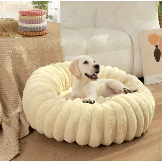 luxury cream dog bed