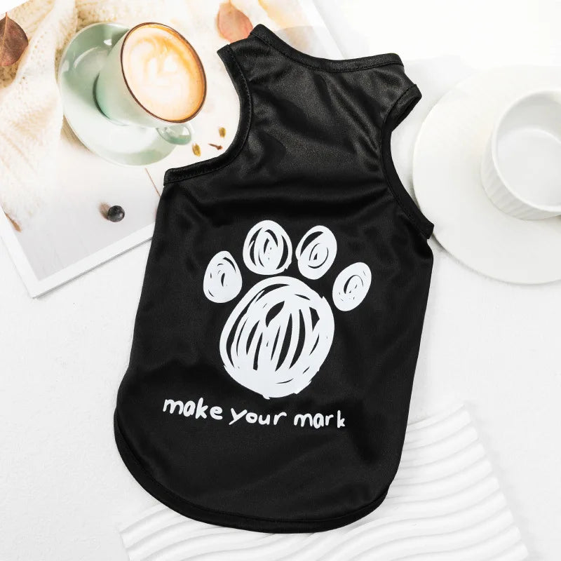 black Funny Dog clothing Vests make your mark. - Sniff Waggle And Walk