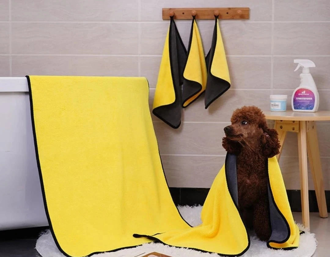 pet drying towel microfiber- Sniff Waggle And Walk