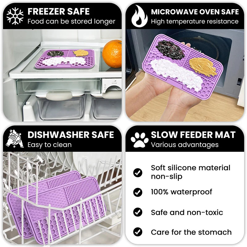 microwave safe slow feeder Dog Lick Mats slow feeder. - Sniff Waggle And Walk