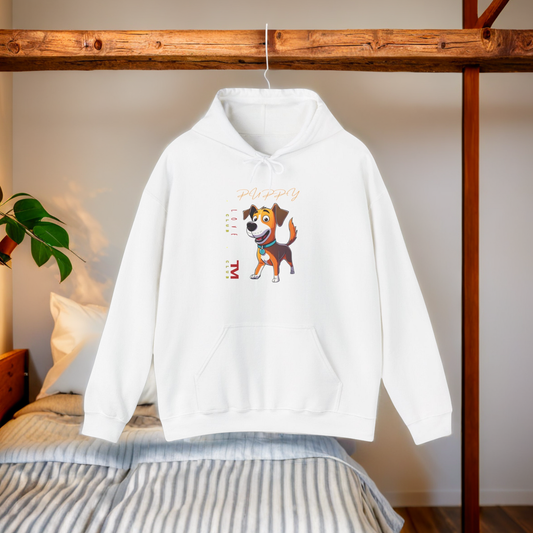 white cute puppy hoodie dog hoodie