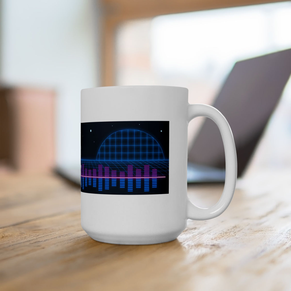 Cocker Spaniel ceramic coffee mug, 11oz and 15oz neon synthwave dog lover gift - view 18