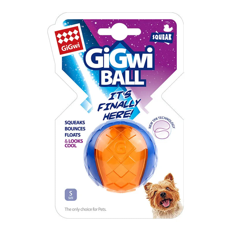 Sniffwagglenwalk Gigwi Toys G-Ball Series: Interactive Squeaky Balls for Small/Medium Dogs - Sniff Waggle And Walk