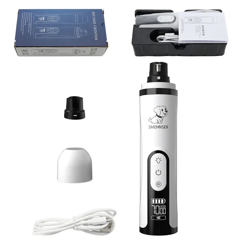 dog cat USB Electric Pet Nail Clippers. - Sniff Waggle And Walk