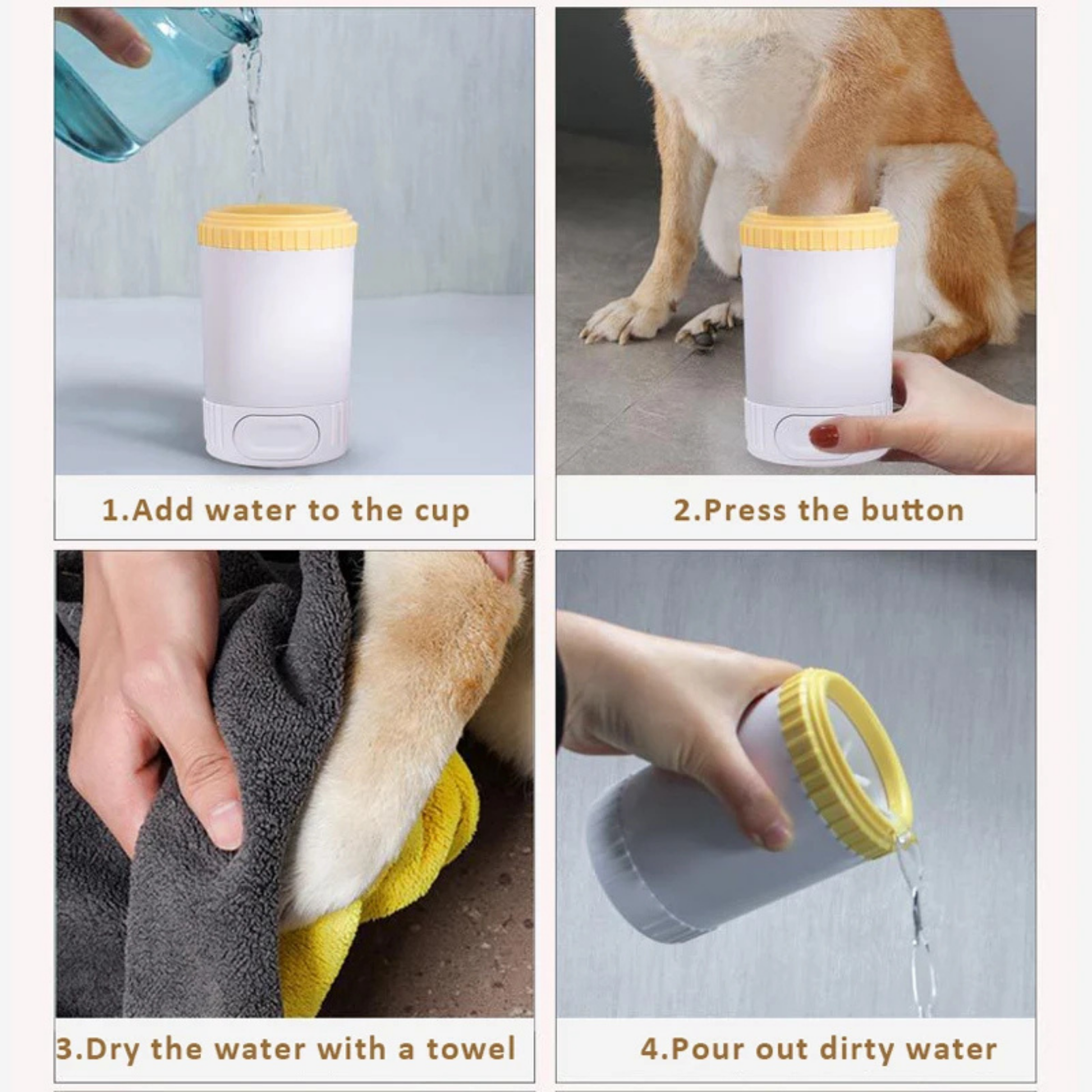 dog paw cleaner instructions