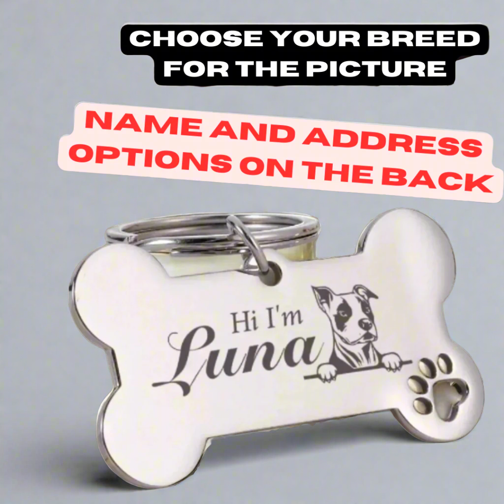 personalised dog cat pendant bone shaped