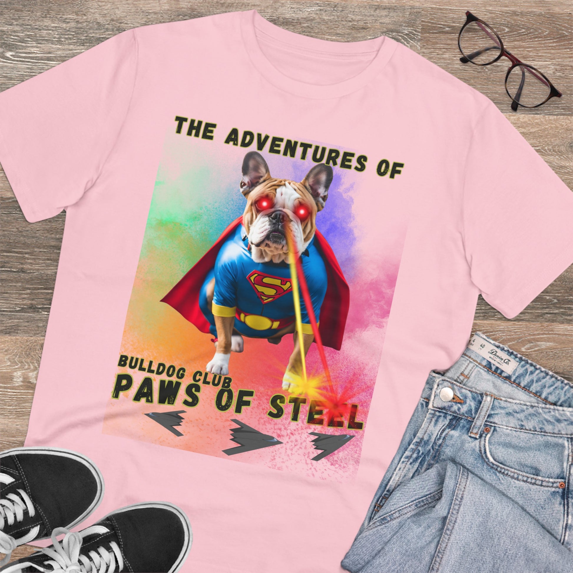 "BULLDOG CLUB bulldog pink tshirt