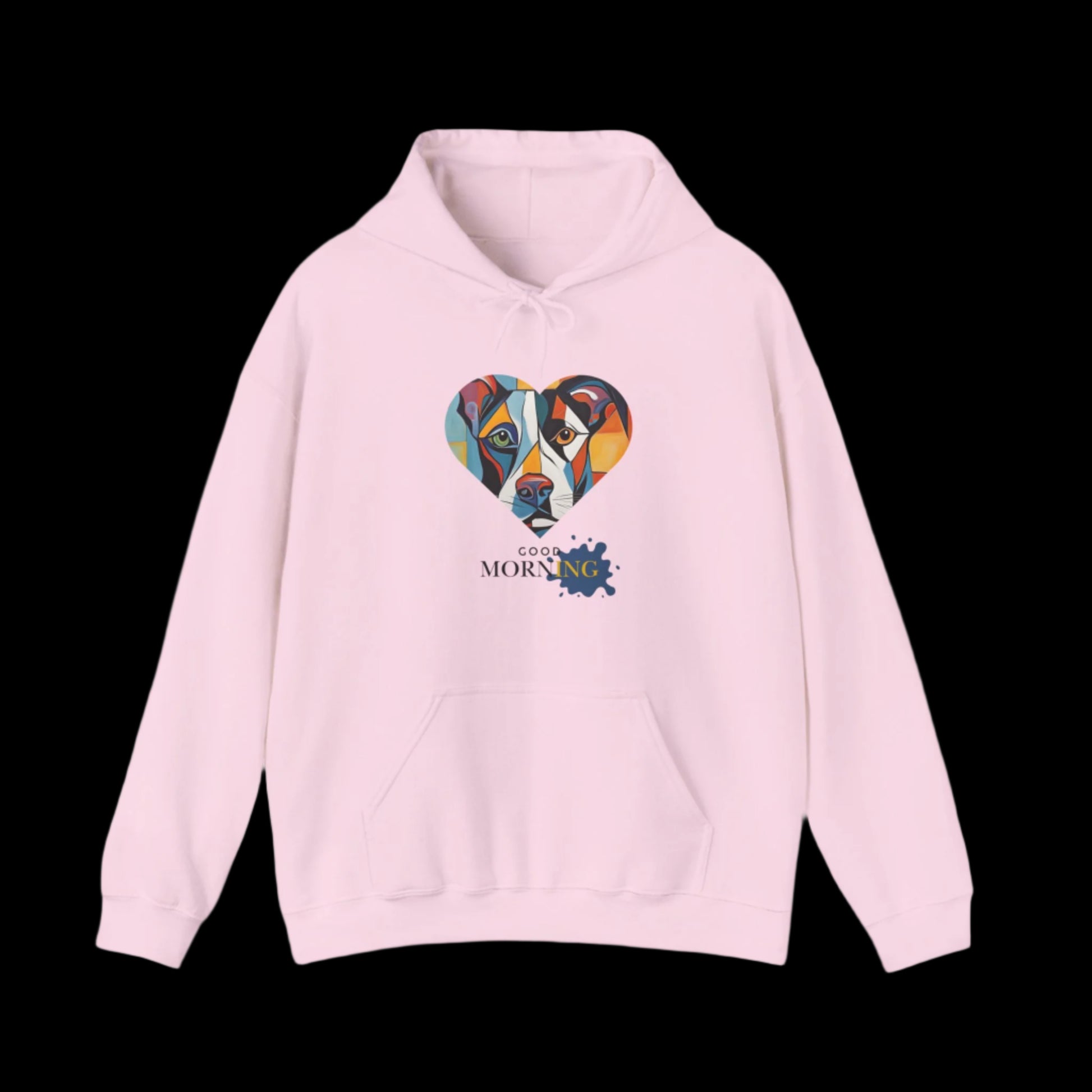 good morning dog abstract design og walking clothes pink2