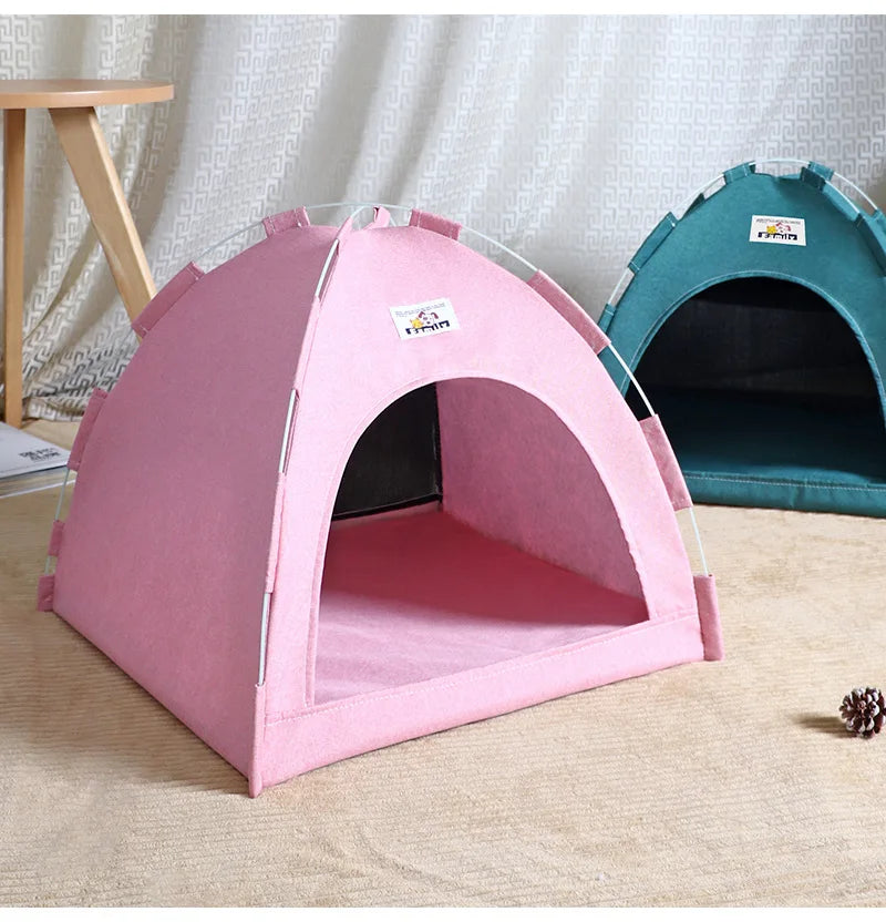 comfy cat bed pet bed cat tent blue