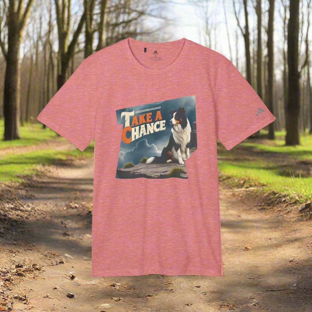 pink boreder collie tshirt
