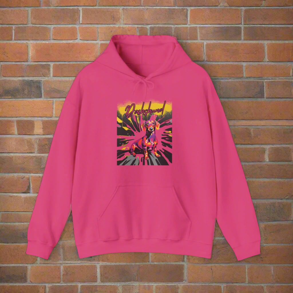 pink dachshund dog lover quality premium hoodie