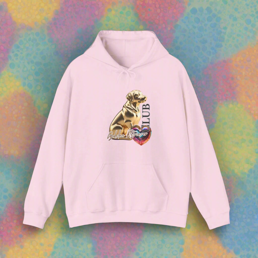 pink folded black golden retriever dog hoodie