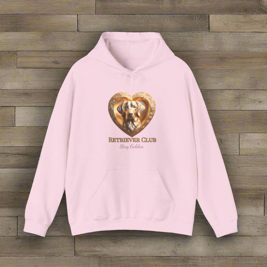 pink  golden retriver hoodie sweatshirt