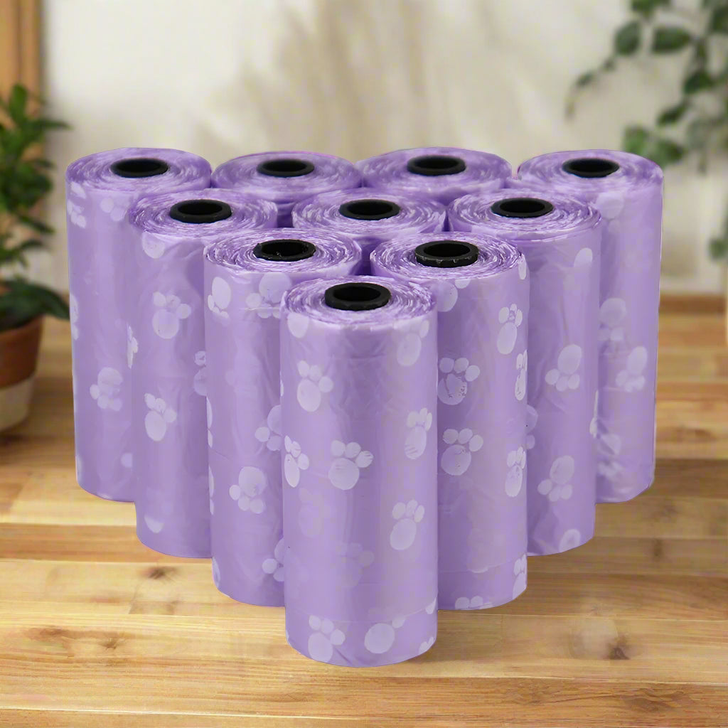 purple poop bags Waste Refuse bags. - Sniff Waggle And Walk