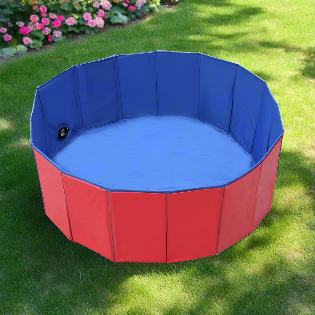 Portable Dog Bathtub: Foldable Design for Summer Refreshment and Outdoor Fun- Sniff Waggle And Walk