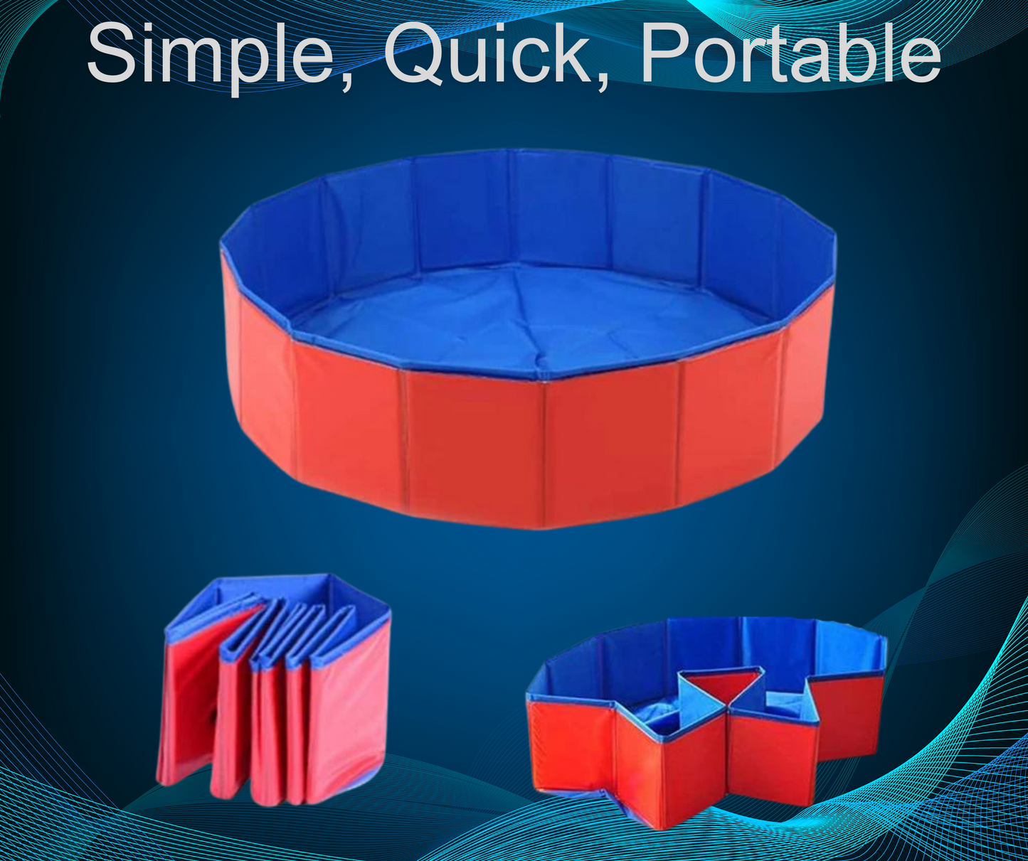 instructions portable dog bath swimming pool paddling