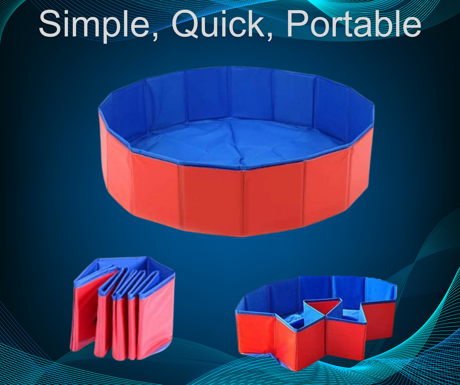 instructions portable dog bath swimming pool paddling
