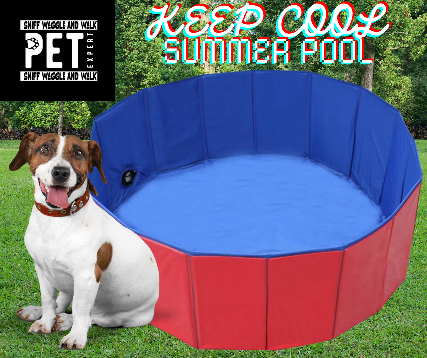 dog bath paddling pool red