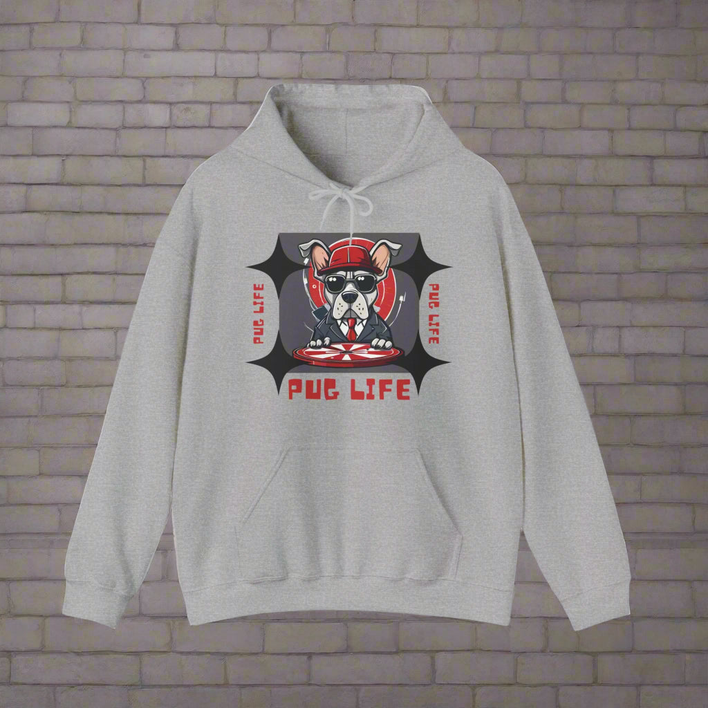 Hooded Sweatshirt - Sniff Waggle And Walk gray gray dog lovers clothes gift