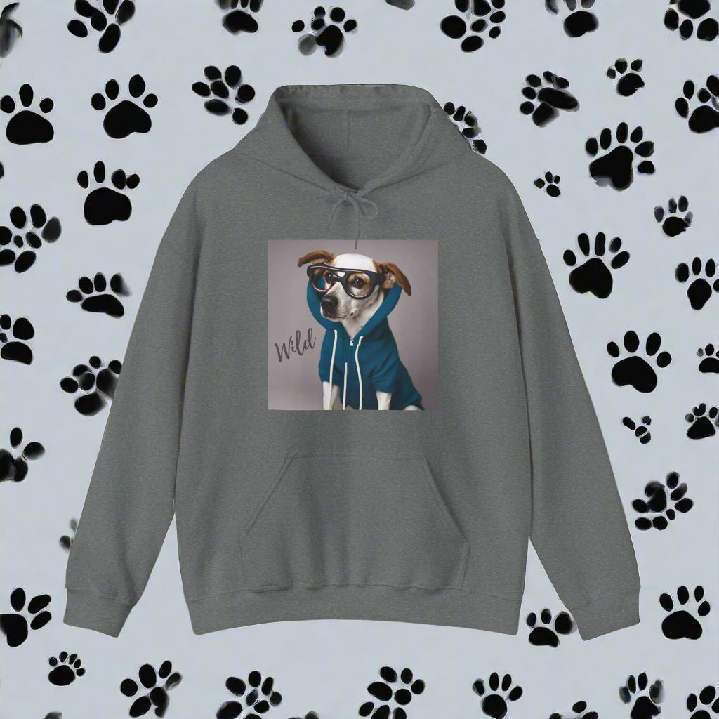 premium dog walkers hoodie in gray
