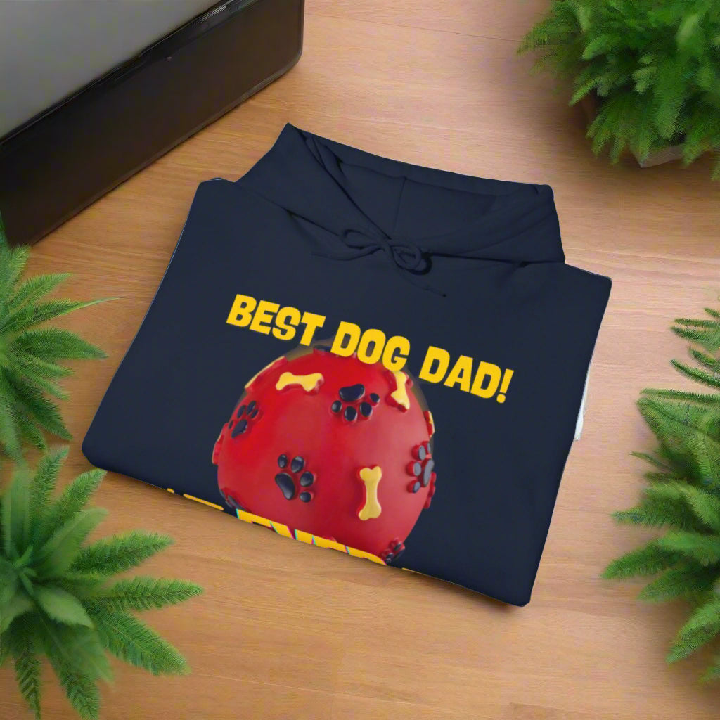 "Best Dog Dad Ever" Hooded Sweatshirt - Sniff Waggle And Walk funny dog hoodie