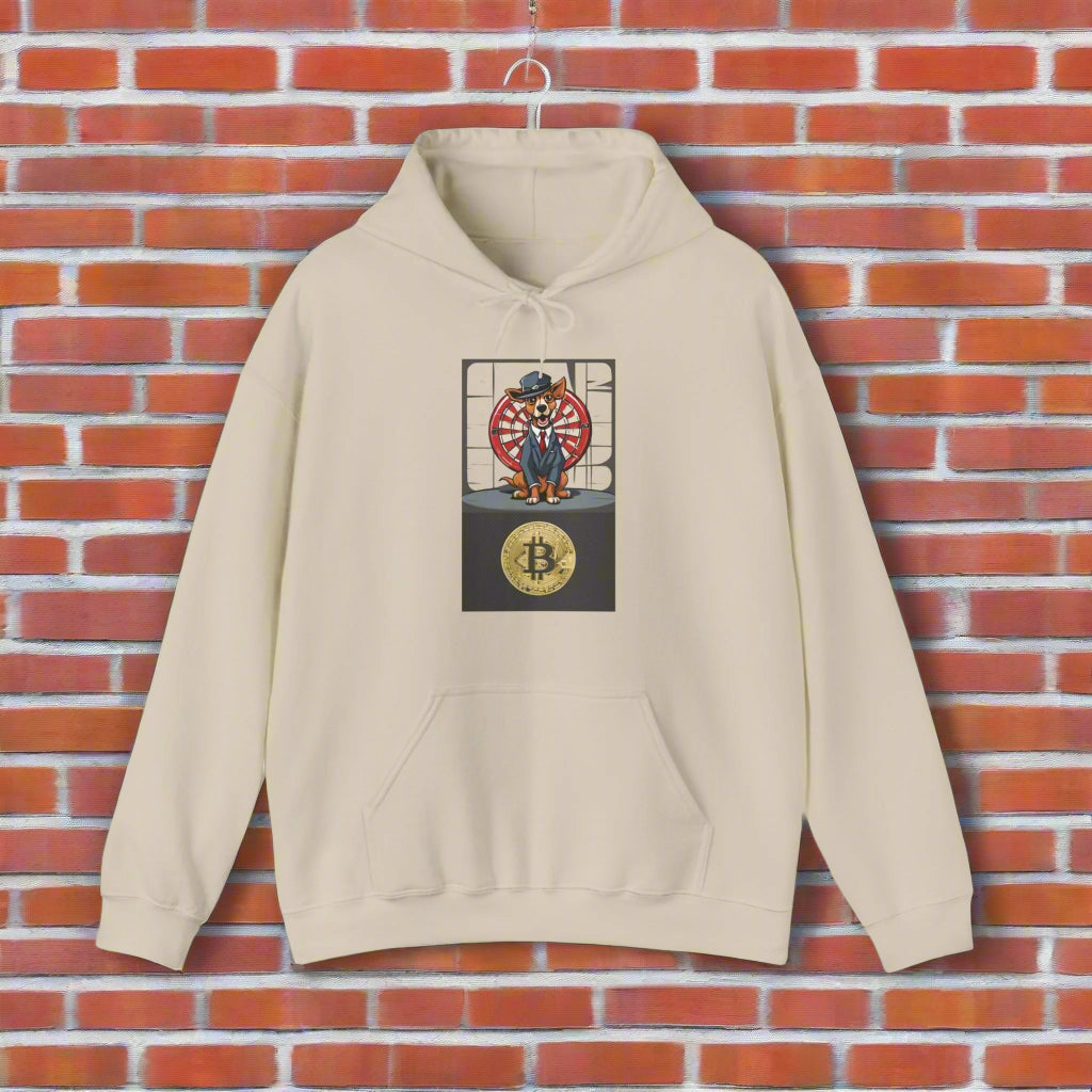 Unisex Heavy Blend bitcoin and darts™ Hooded Sweatshirt - Sniff Waggle And Walk dogs gifts