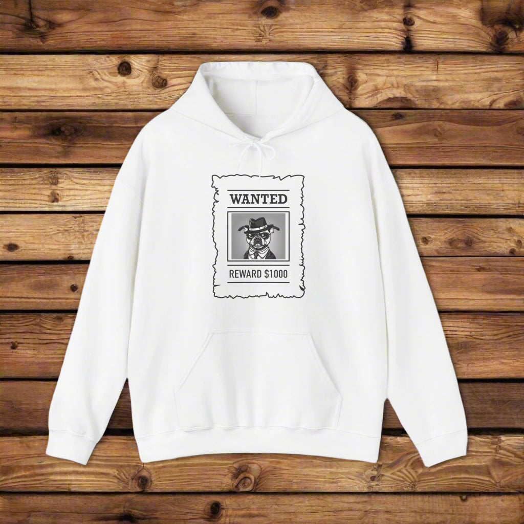 funny"Wanted" Hooded Sweatshirt - Sniff Waggle And Walk