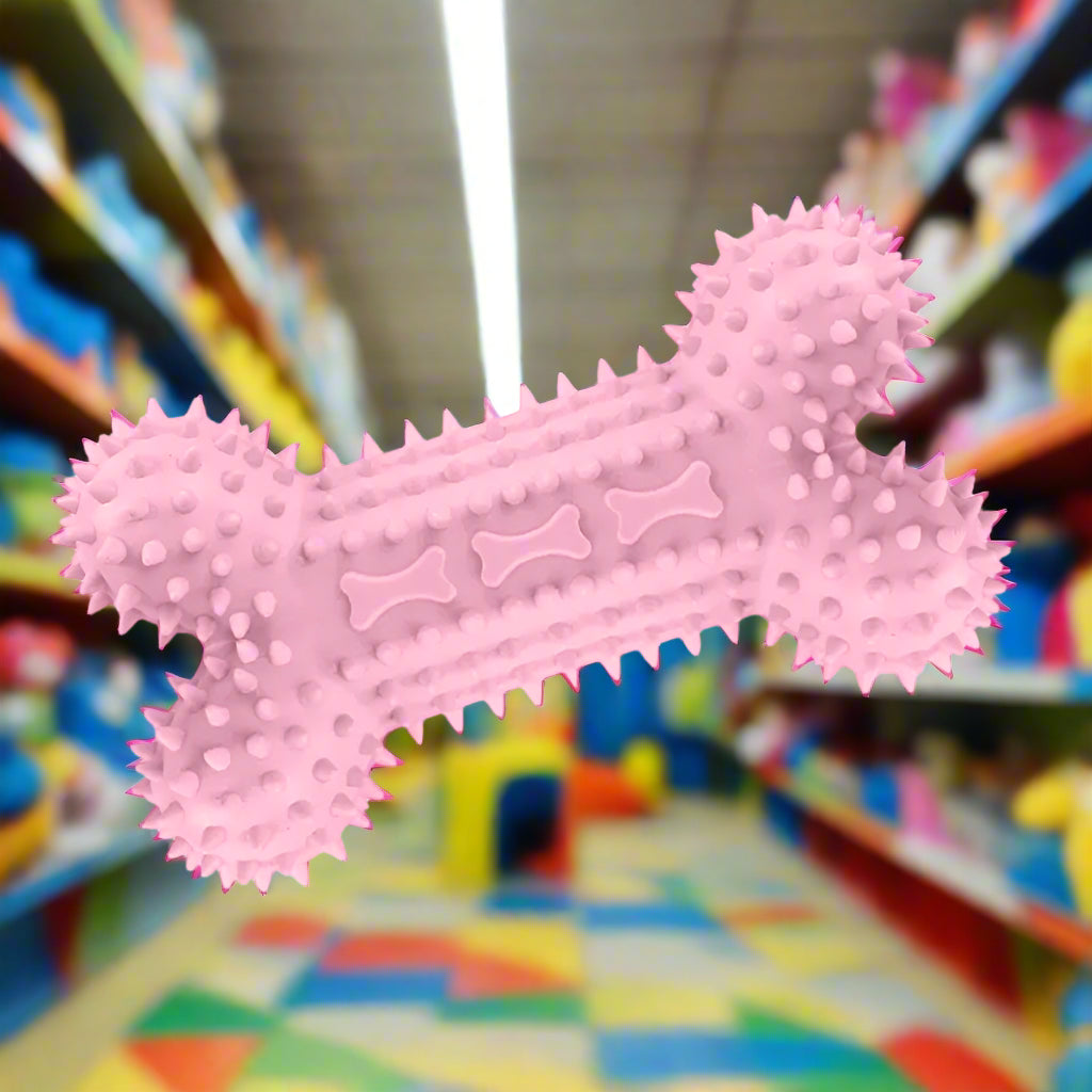 puppy dog toy Dog Chew Toy: Pink Rubber Durable Molars Training Toys. - Sniff Waggle And Walk