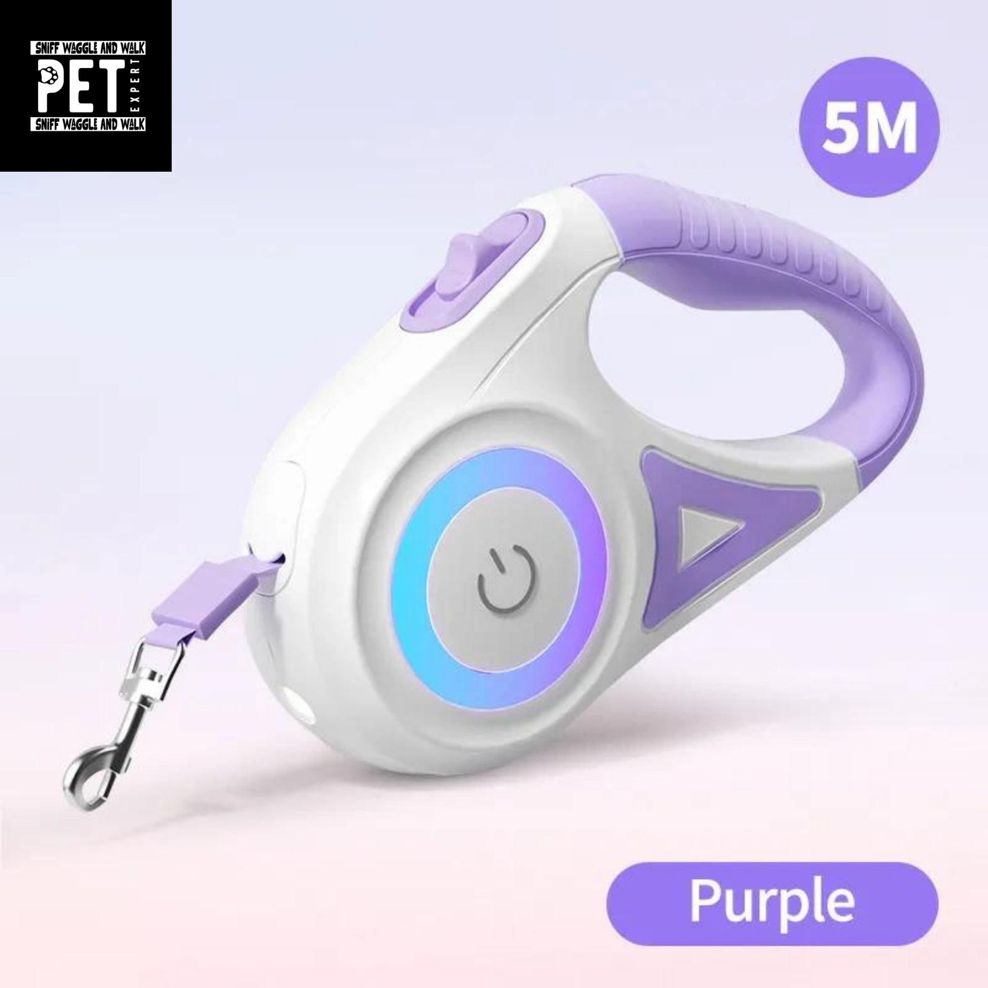 5m dog leash purple