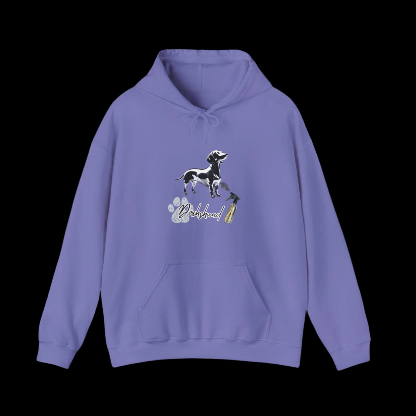 purple dachshund hoodie, dachshund art hoodie, dachshund lover gift, dog lover hoodie, streetwear hoodie, dachshund spray paint design, metal dachshund hoodie, artistic dachshund sweatshirt, dog mom hoodie, sausage dog hoodie sweatshirt premium black