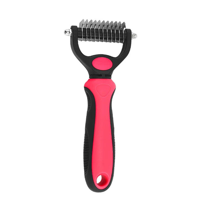 red small de shedder dog brush