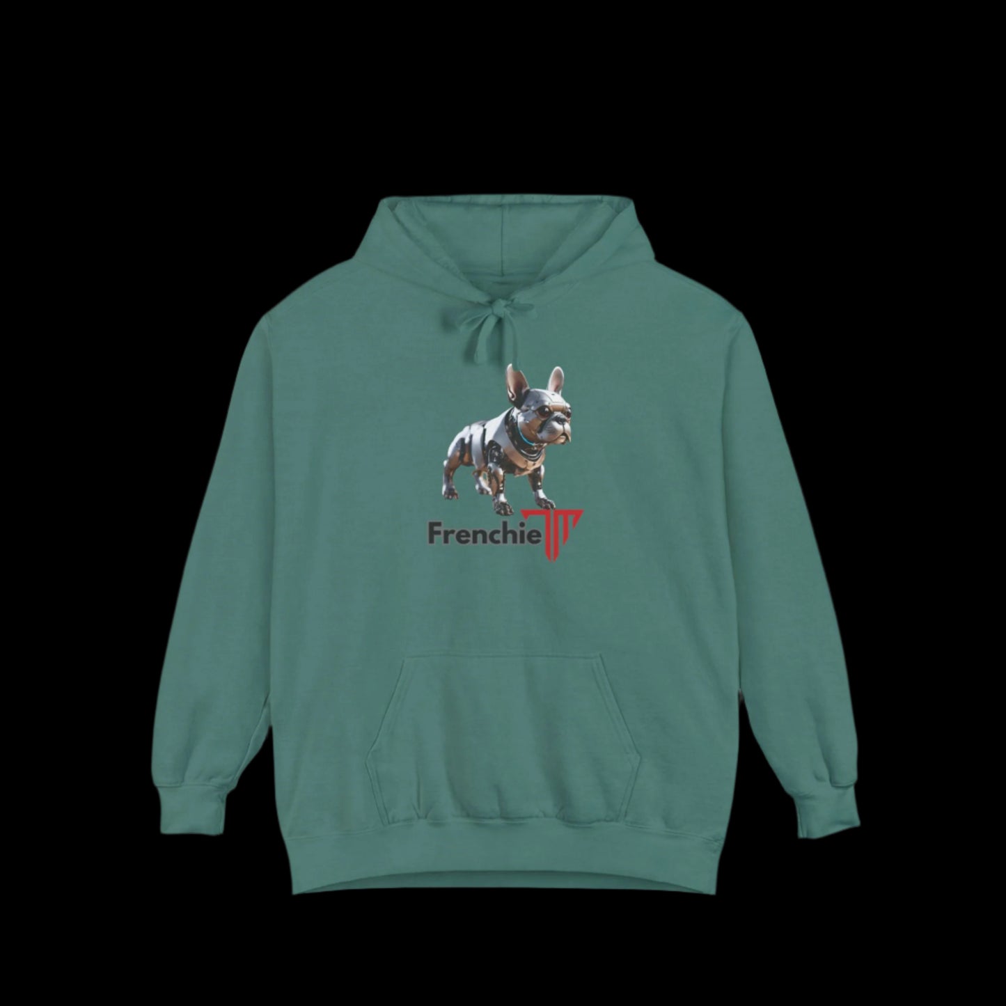 robot french bulldog hoodie sweatshirt