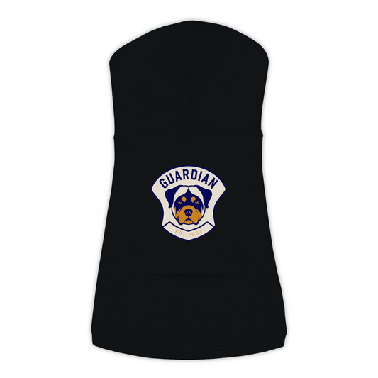 Rottweiler Hoodie — Guardian Patch design in Black, view 2