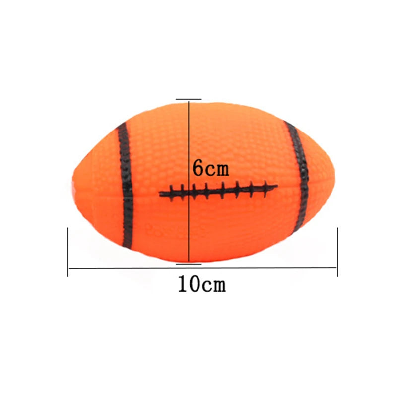 rugby ball tough dog chew  Squeaky toy sets. - Sniff Waggle And Walk