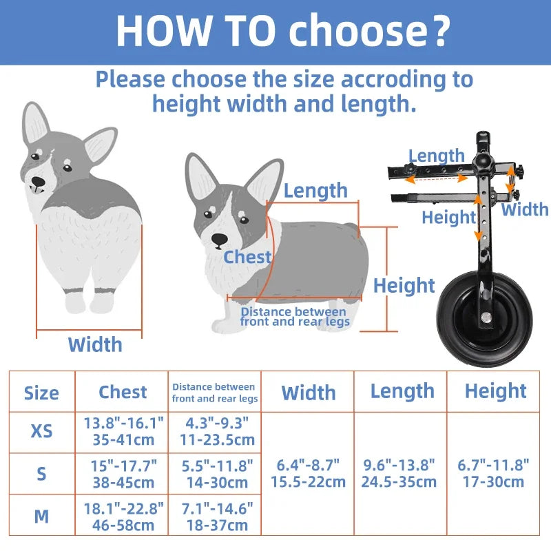 size chart dog wheelchairs Wheelchair. - Sniff Waggle And Walk