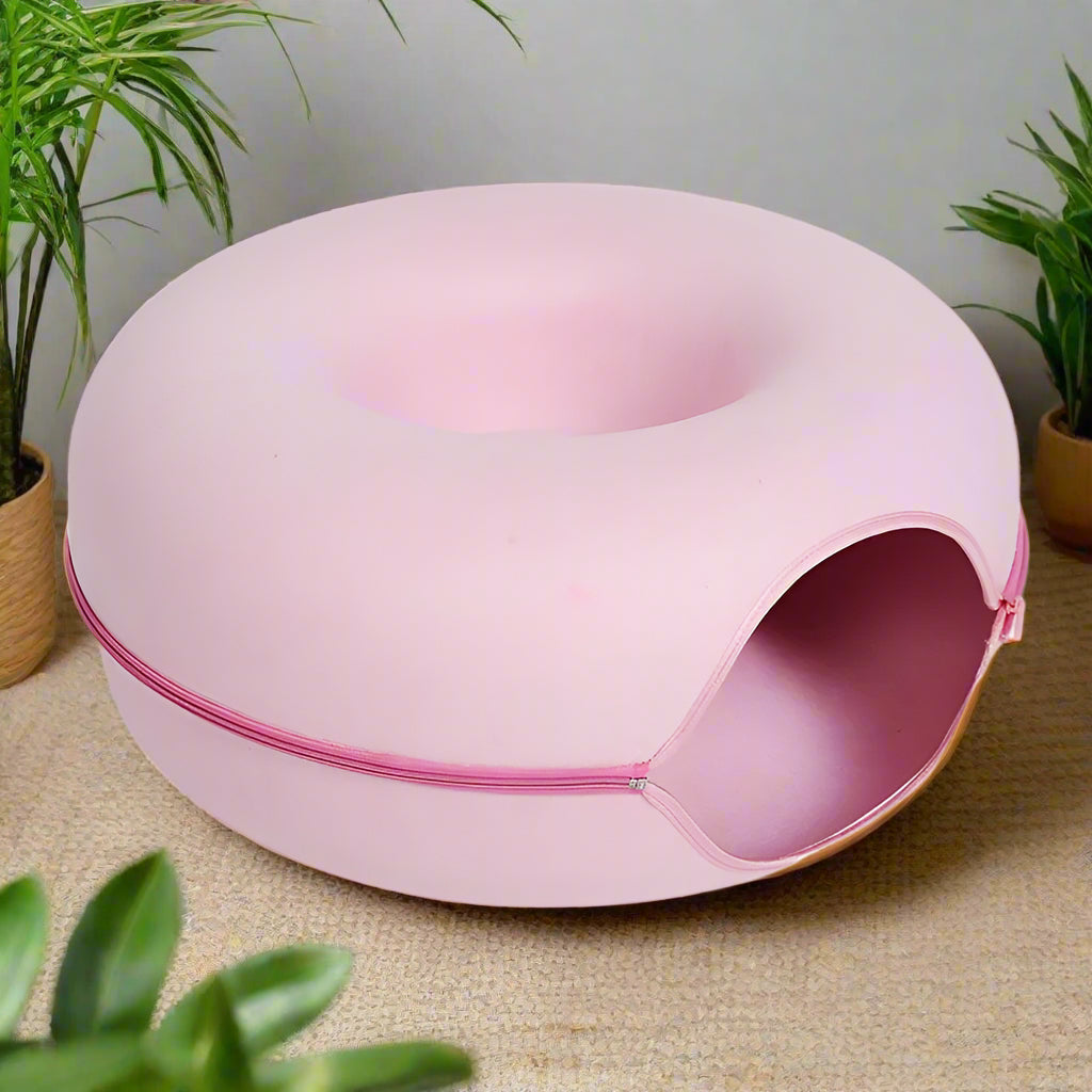 snuggle pod pink cat bed
