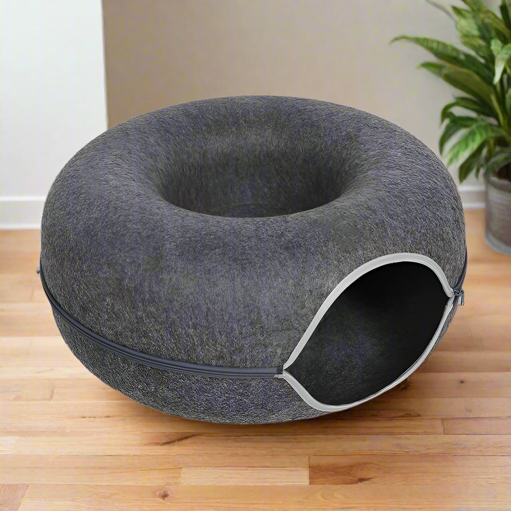 snuggle pod grey cat tunnel