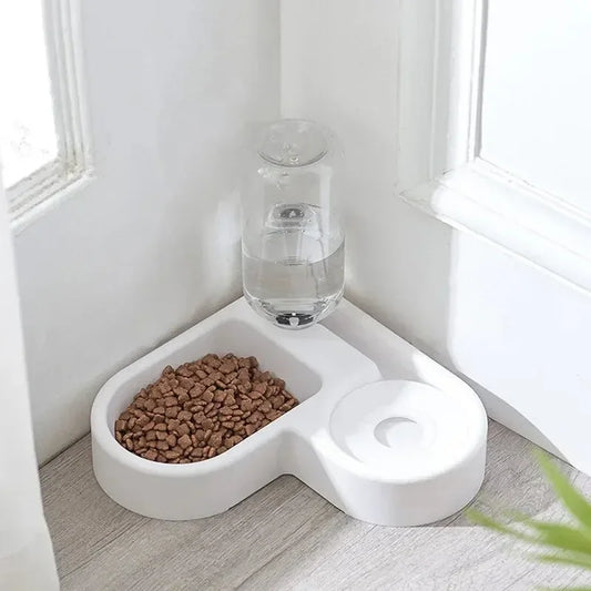 space saving pet bowl automatic water dispenser slow feeder