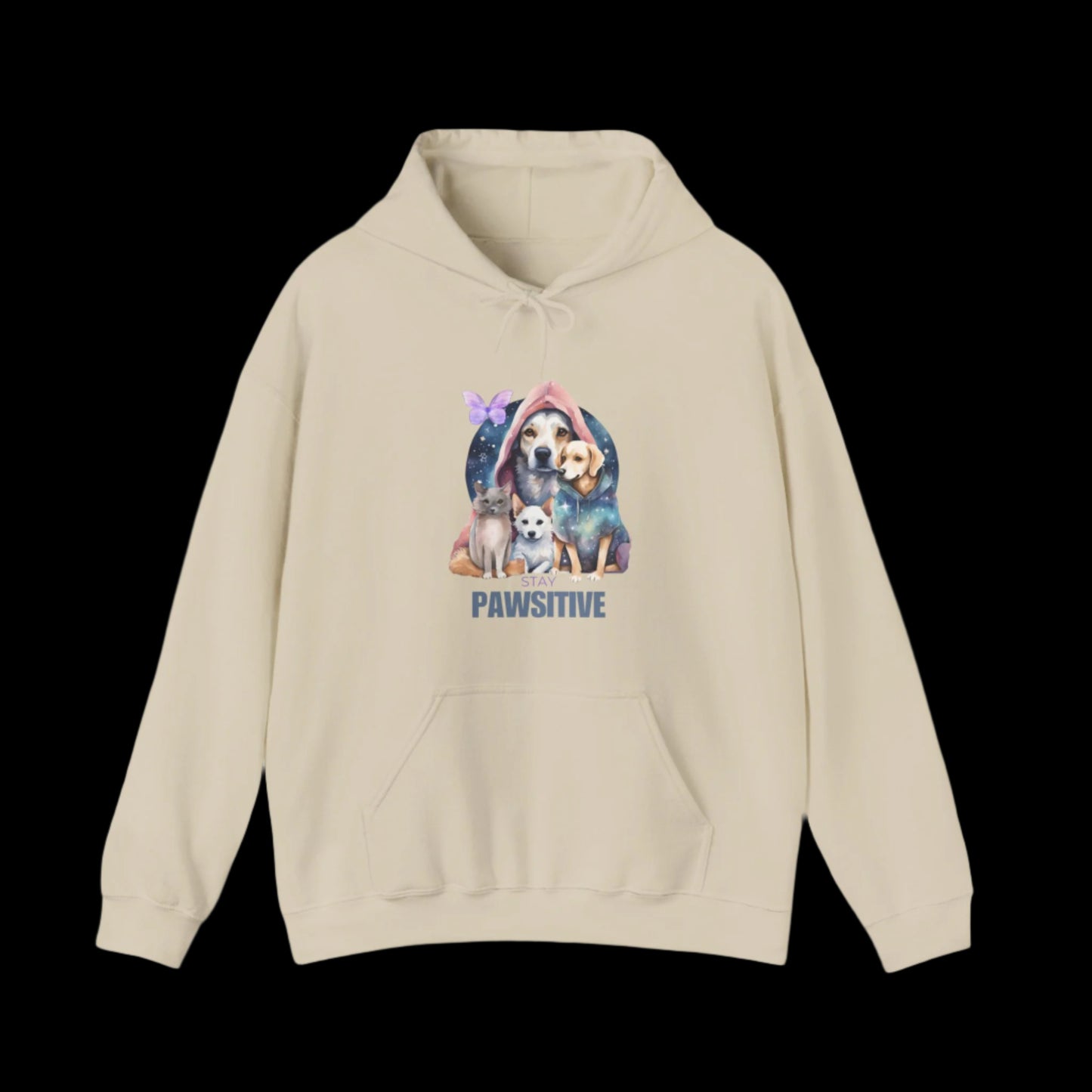 stay pawsitive dog lovers hoodie gift premium best cream