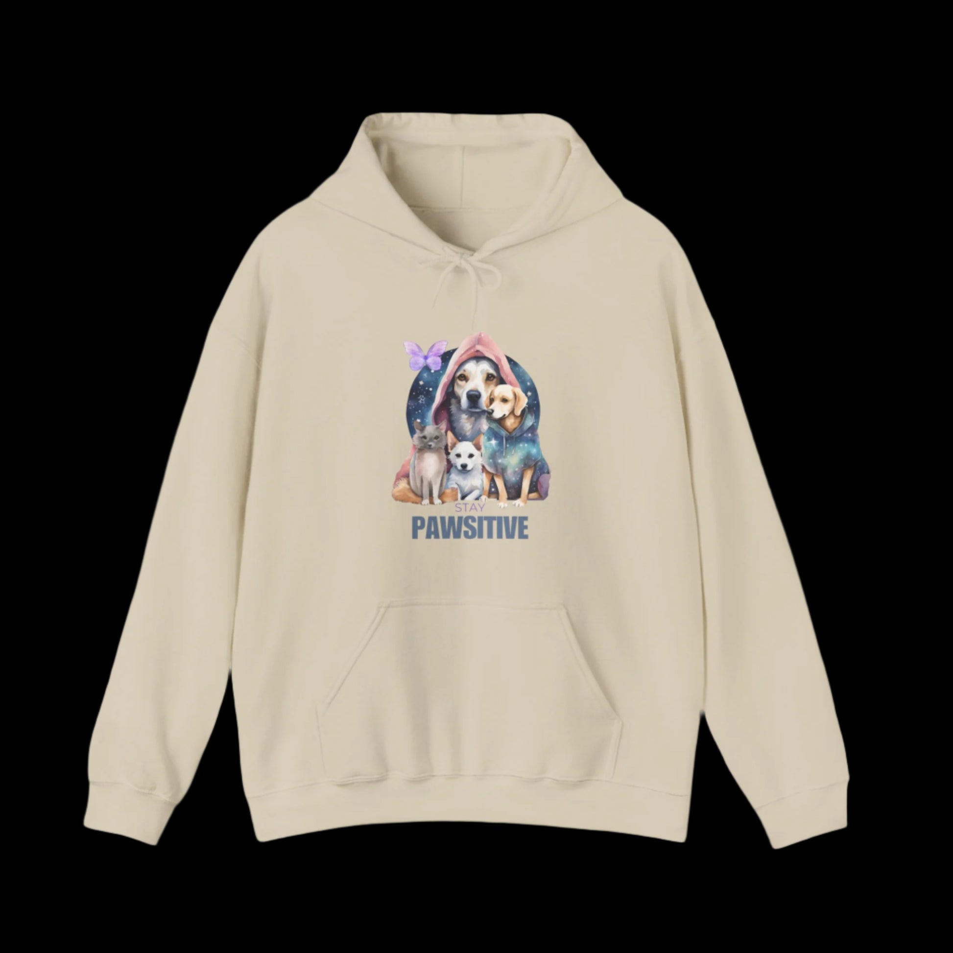 stay pawsitive dog lovers hoodie gift premium best cream