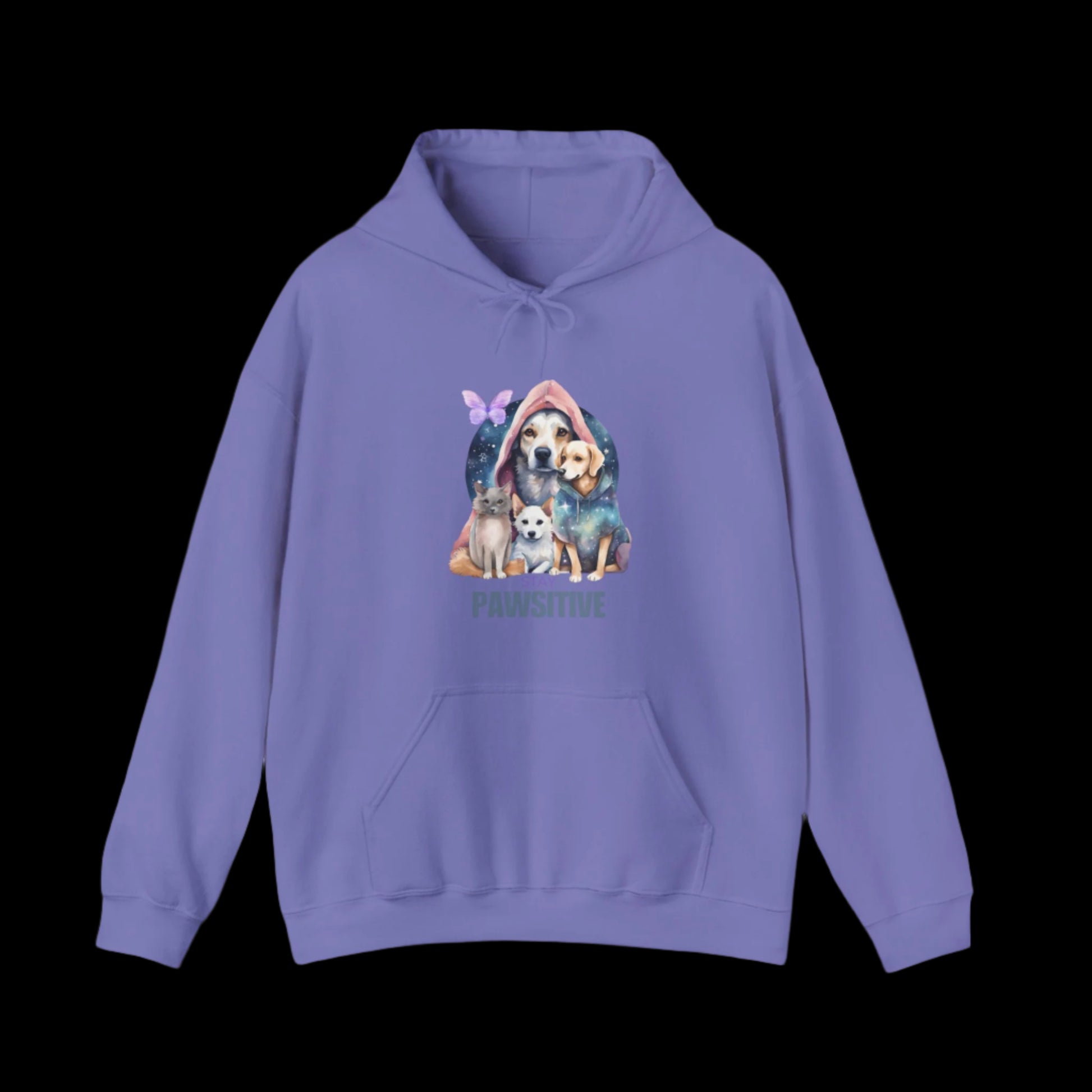 stay pawsitive dog lovers hoodie gift premium best purple