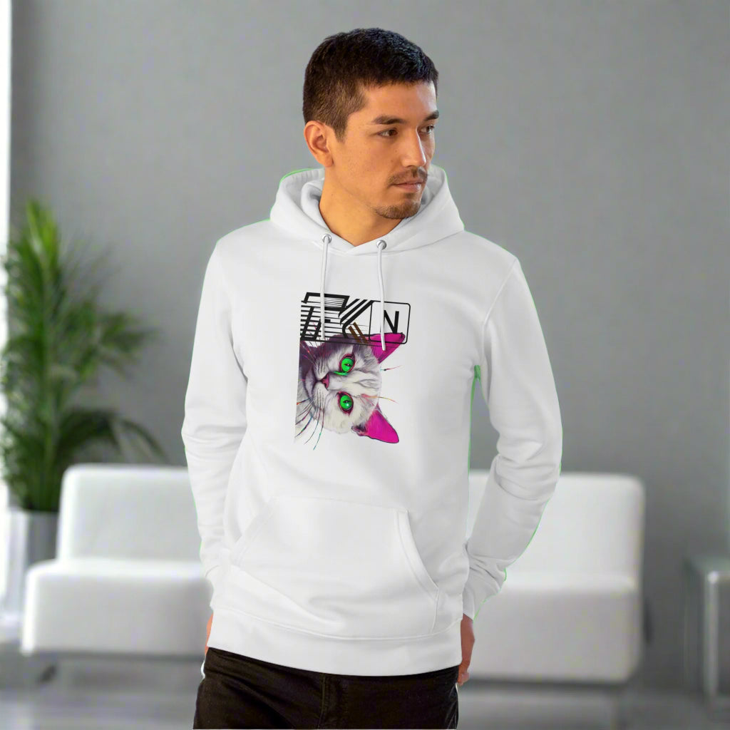 SniffwaggleNwalk™ "fkn no1" Unisex Cruiser Hoodie - Sniff Waggle And Walk cat hoodie