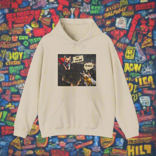 "Got you now" "oh nuts" Hooded Sweatshirt - Sniff Waggle And Walk white dog clothing dog hoodie