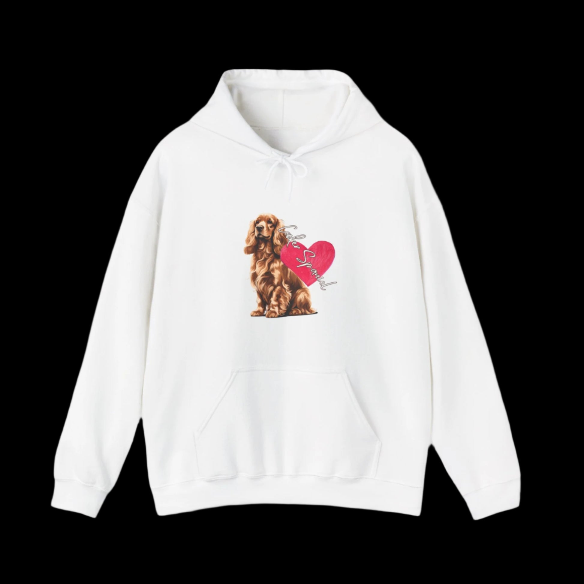 white sweatshirt cocker spaniel clothes hoodie dog clothing premium