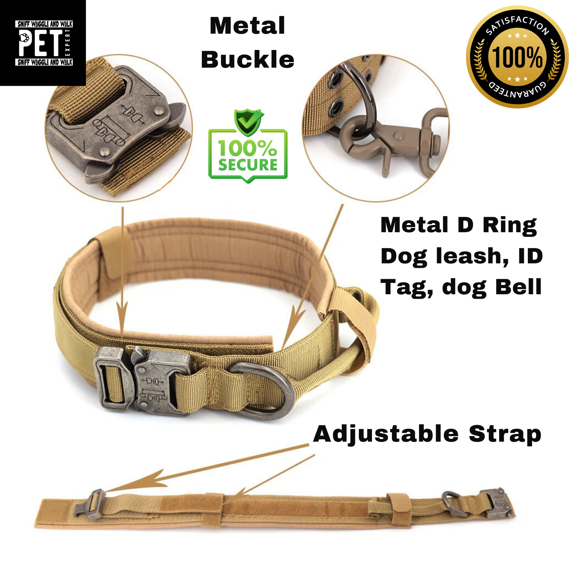 tactical harness leash set collar