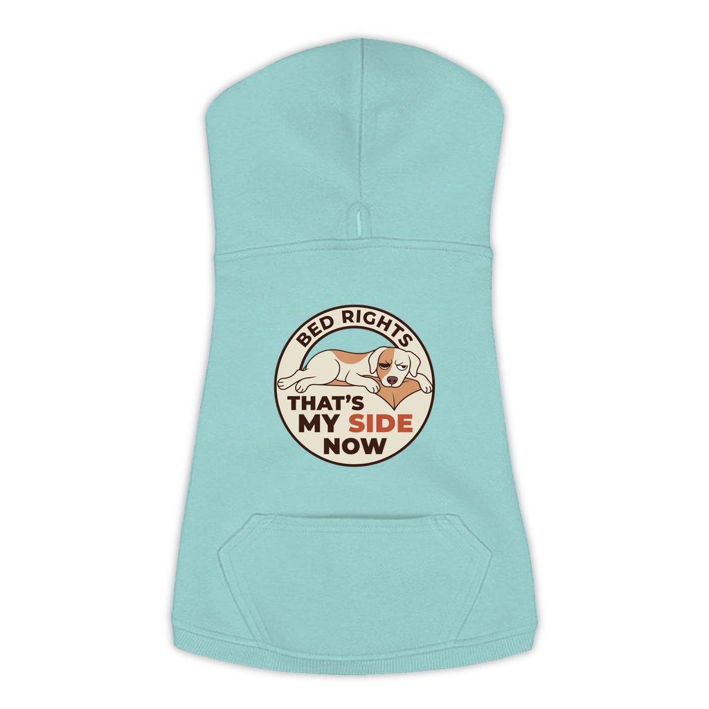 That's My Side Now dog hoodie in Saltwater - back print, sizes L to 3XL