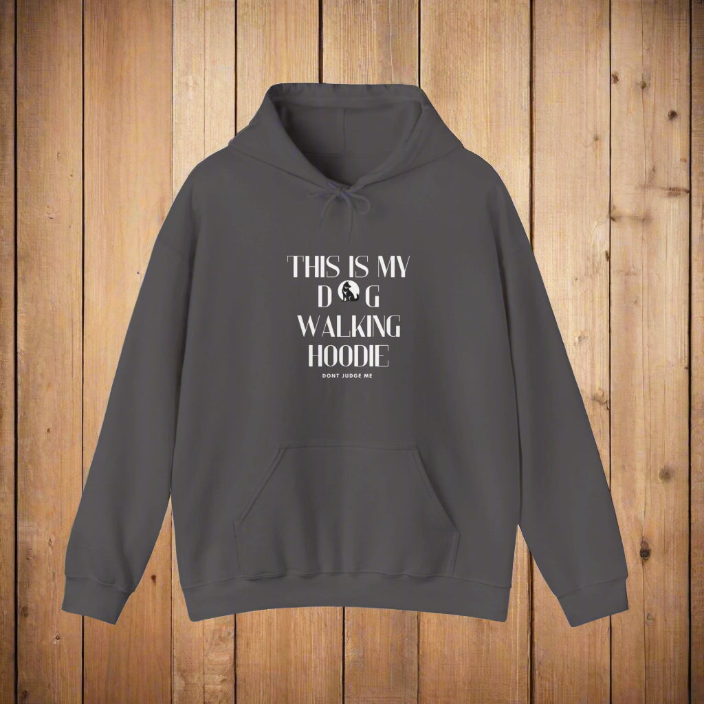 unisex "This is my dog walking hoodie 2" Hooded Sweatshirt - Sniff Waggle And Walk gray