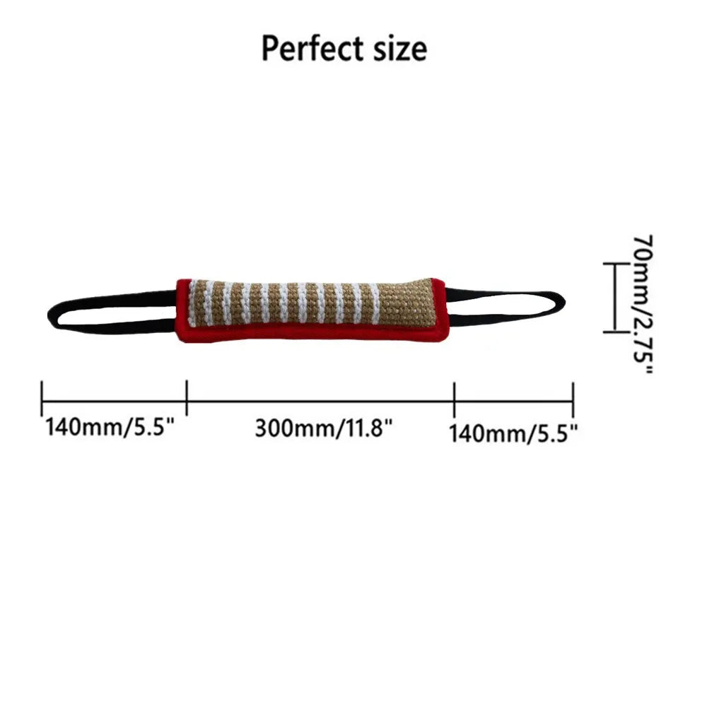 ToughTug Dog Training Tug Toy — dog playing tug-of-war — SniffWaggleNWalk