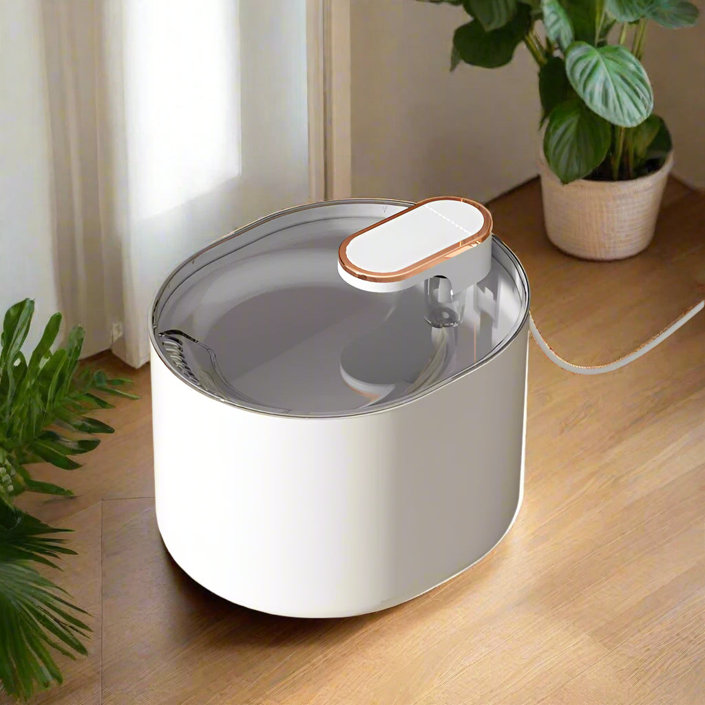 Automatic Cat Water Fountain. - Sniff Waggle And Walk led
